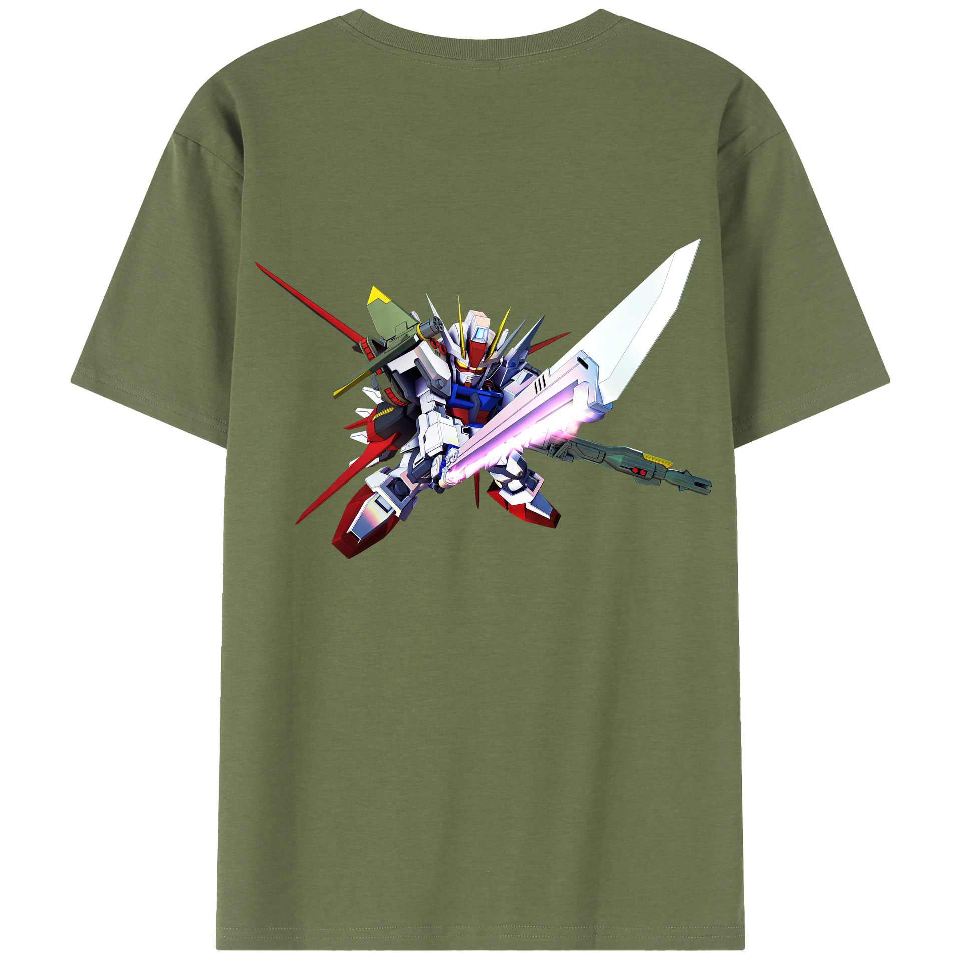 （画像用） 機動戦士ガンダム Mobile Suit Gundam 綿100％半袖Tシャツ（背面プリント）